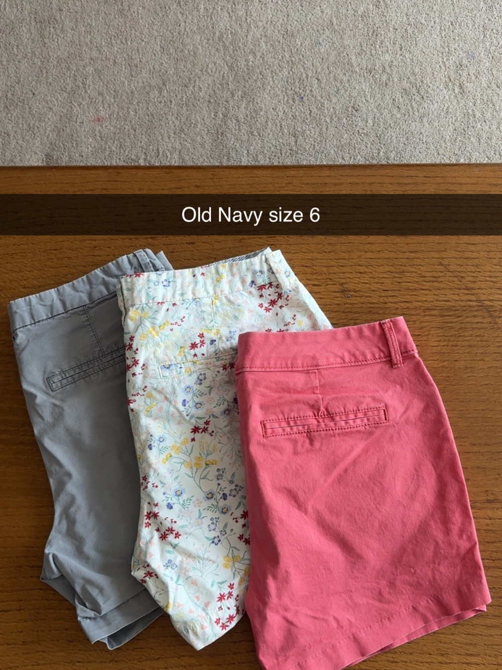 Old Navy Girls' Shorts Trio - Pink, Gray, Floral